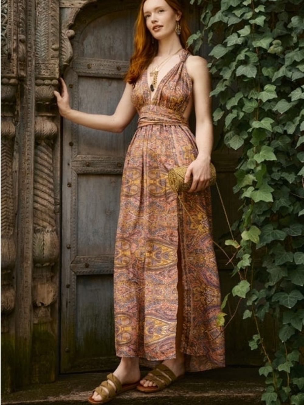 Earthbound trading boho adjustable wrap top